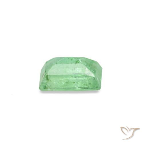 Émeraude vert naturelle baguette, 0,14 ct, SI
