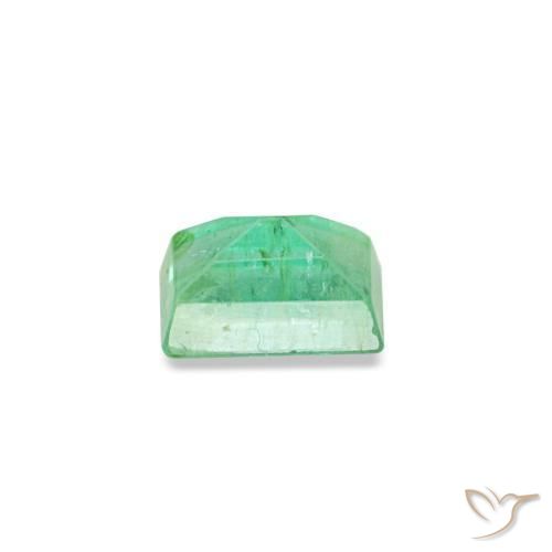 Émeraude vert naturelle baguette, 0,15 ct, SI