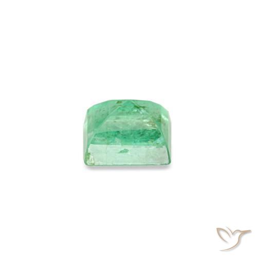 Émeraude vert naturelle baguette, 0,13 ct, SI
