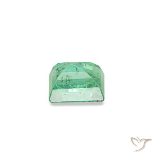 Émeraude vert naturelle baguette, 0,15 ct, SI