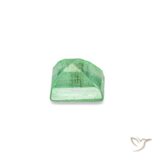 Émeraude vert naturelle baguette, 0,16 ct, SI