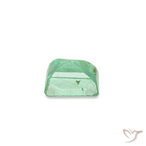 Émeraude vert naturelle baguette, 0,15 ct, SI
