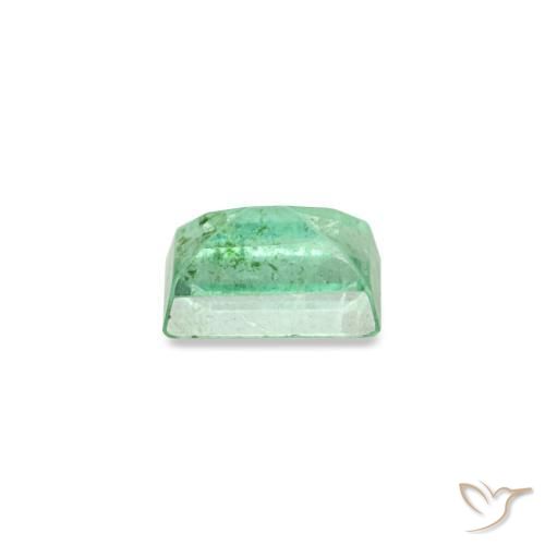 Émeraude vert naturelle baguette, 0,14 ct, SI