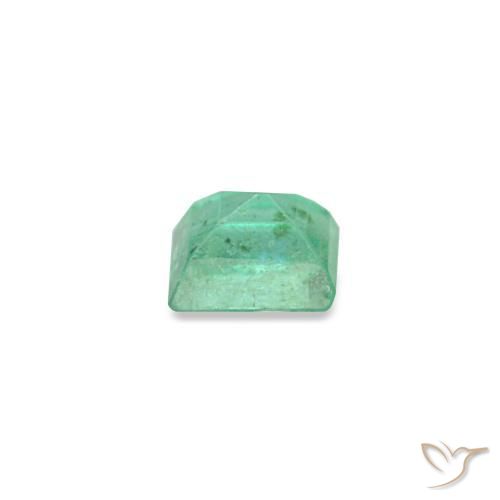 Émeraude vert naturelle baguette, 0,11 ct, SI