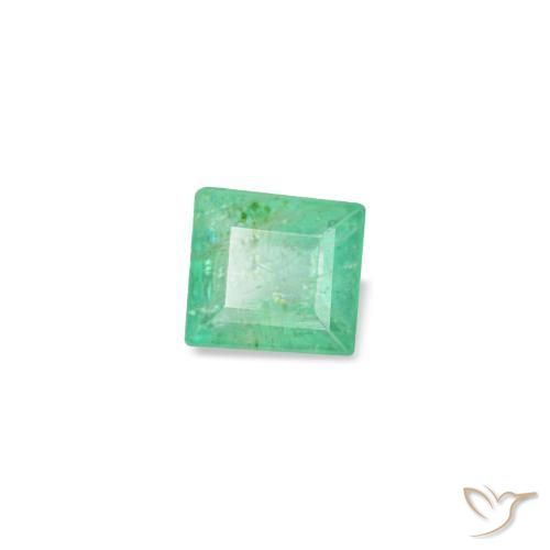 Émeraude vert naturelle baguette, 0,14 ct, SI