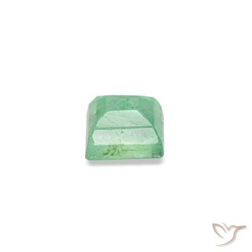 Émeraude vert naturelle baguette, 0,14 ct, SI