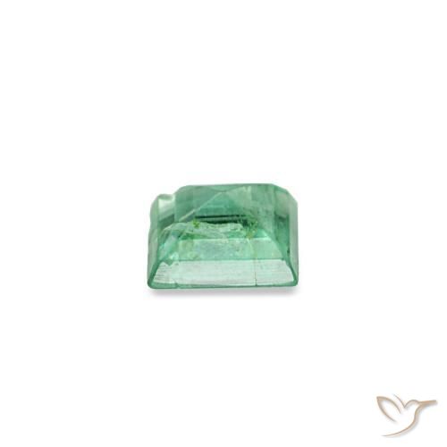 Émeraude vert naturelle baguette, 0,11 ct, SI