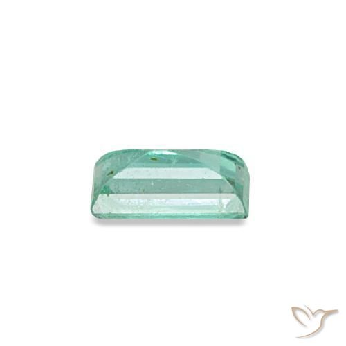 Émeraude vert naturelle baguette, 0,13 ct, VS-SI