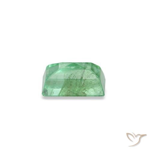 Émeraude vert naturelle baguette, 0,14 ct, SI