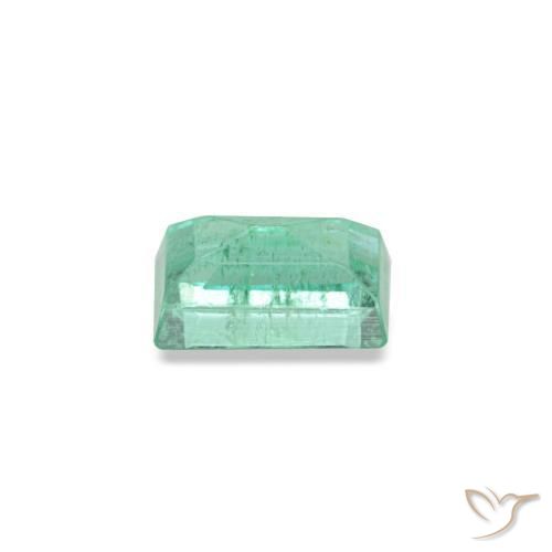 Émeraude vert naturelle baguette, 0,16 ct, SI