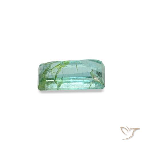 Émeraude vert naturelle baguette, 0,14 ct, SI