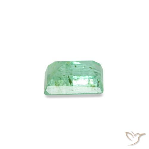 Émeraude vert naturelle baguette, 0,14 ct, VS-SI
