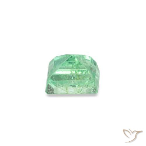 Émeraude vert naturelle baguette, 0,15 ct, VS-SI