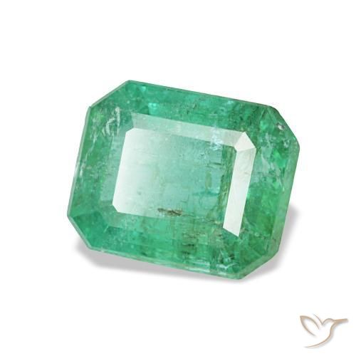 Émeraude vert naturelle taille émeraude, 0,72 ct, VS