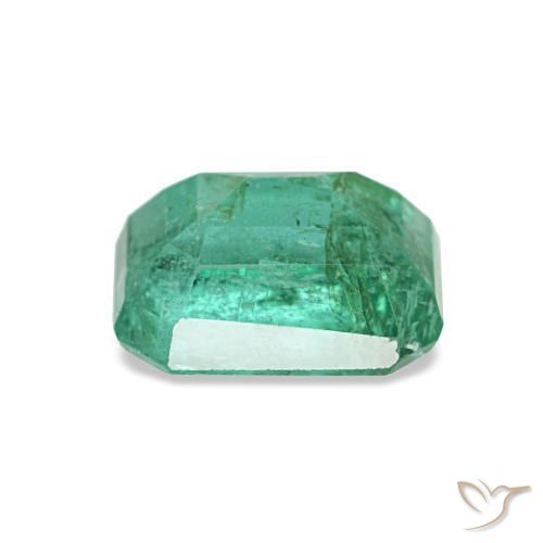 Émeraude vert naturelle taille émeraude, 0,72 ct, VS