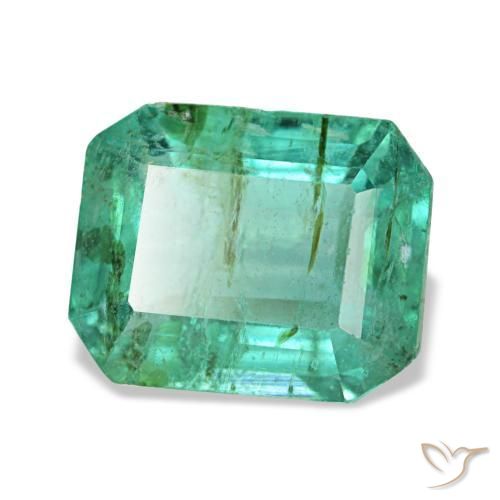Émeraude vert naturelle taille émeraude, 1,84 ct, VS-SI