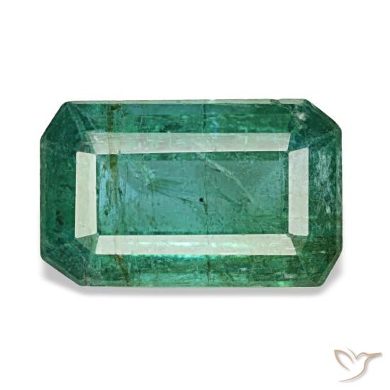 Émeraude vert naturelle taille émeraude, 1,76 ct, VS-SI