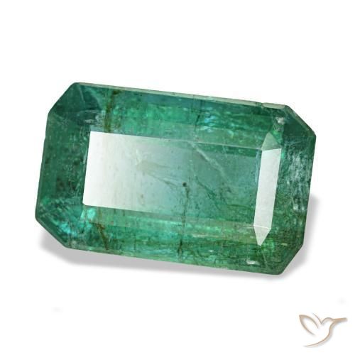 Émeraude vert naturelle taille émeraude, 1,76 ct, VS-SI