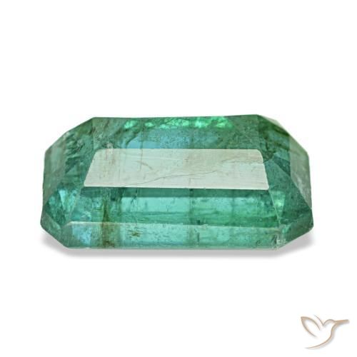 Émeraude vert naturelle taille émeraude, 1,76 ct, VS-SI