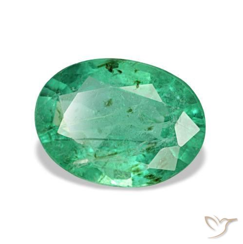 Émeraude vert naturelle coupe ovale, 1,22 ct, VS-SI