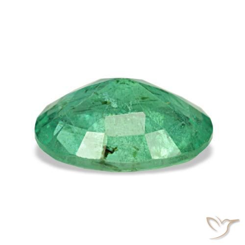 Émeraude vert naturelle coupe ovale, 1,22 ct, VS-SI