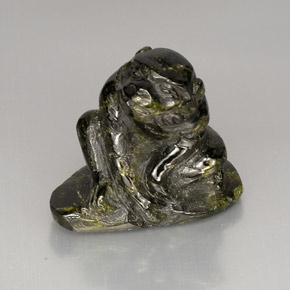 Épidote vert naturelle forme fantaisie, 38,79 ct, opaque