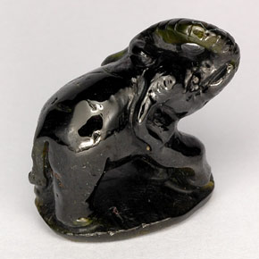Épidote vert naturelle forme fantaisie, 26,88 ct, opaque