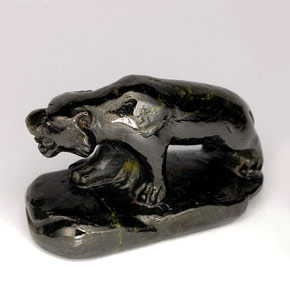 Épidote vert naturelle forme fantaisie, 93,77 ct, opaque