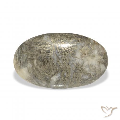 21.25ct Naturel Multicolore Feather Pyrite, ovale, Opaque
