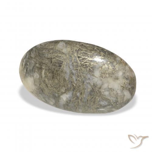 Feather Pyrite Multicolore naturelle ovale, 21.25 ct, Opaque