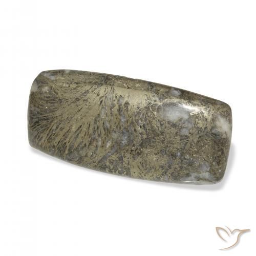 Feather Pyrite Multicolore naturelle Coussin, 41.68 ct, Opaque