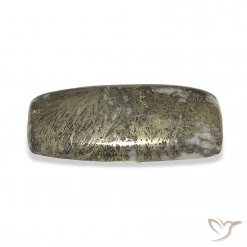 Feather Pyrite Multicolore naturelle Coussin, 41.68 ct, Opaque