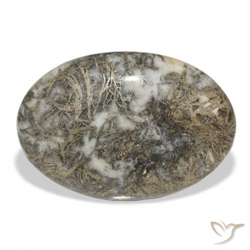 30.97ct Naturel Multicolore Feather Pyrite, ovale, Opaque