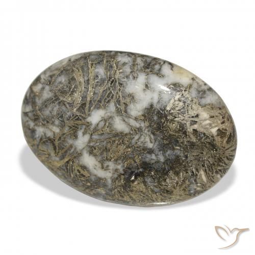 Feather Pyrite Multicolore naturelle ovale, 30.97 ct, Opaque