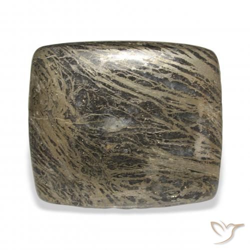 Feather Pyrite Multicolore naturelle Coussin, 32.15 ct, Opaque