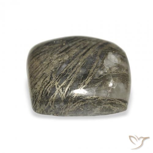 Feather Pyrite Multicolore naturelle Coussin, 12.76 ct, Opaque
