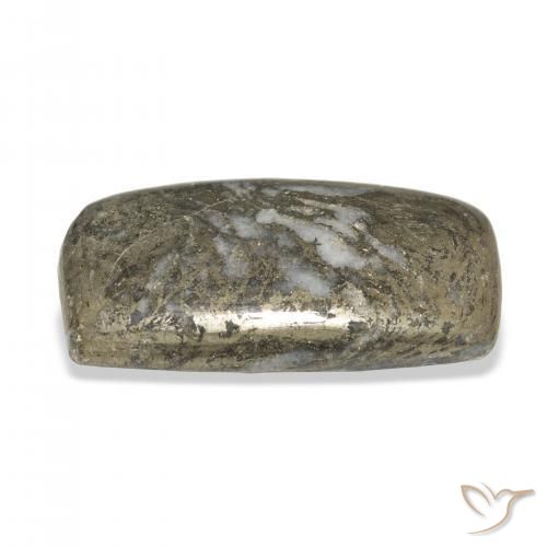 Feather Pyrite Multicolore naturelle Coussin, 32.65 ct, Opaque