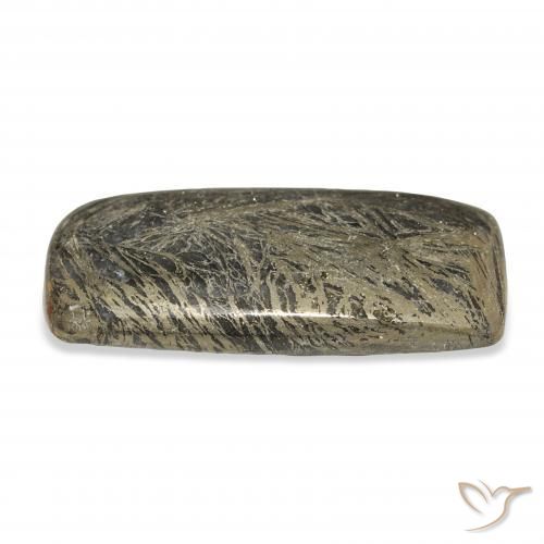 Feather Pyrite Multicolore naturelle Coussin, 28.89 ct, Opaque