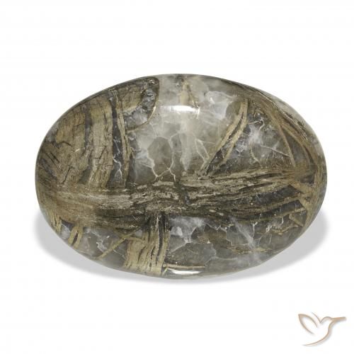 23.16ct Naturel Multicolore Feather Pyrite, ovale, Opaque
