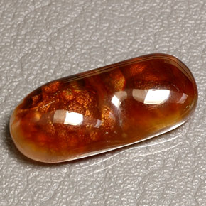 Agate de feu multicolore naturelle transparent, 14,63 ct, transparent / translucide