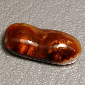 Agate de feu multicolore naturelle transparent, 14,63 ct, transparent / translucide