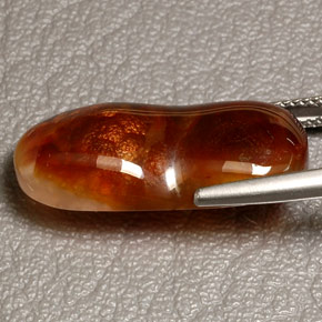 Agate de feu multicolore naturelle transparent, 14,63 ct, transparent / translucide