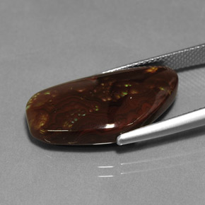 Agate de feu multicolore naturelle forme fantaisie, 12,36 ct, opaque