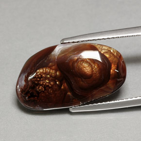 Agate de feu multicolore naturelle forme fantaisie, 8,41 ct, opaque