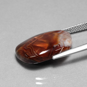 Agate de feu multicolore naturelle transparent, 7,85 ct, transparent / translucide