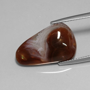 Agate de feu multicolore naturelle transparent, 8,39 ct, transparent / translucide