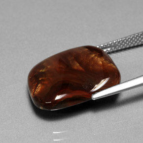 Agate de feu multicolore naturelle transparent, 9,24 ct, transparent / translucide