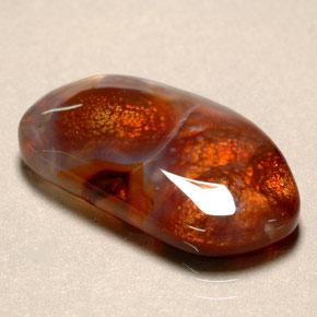 Agate de feu multicolore naturelle transparent, 13,43 ct, transparent / translucide