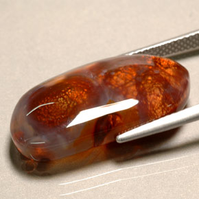 Agate de feu multicolore naturelle transparent, 13,43 ct, transparent / translucide