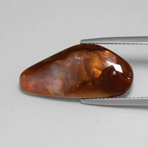 Agate de feu multicolore naturelle transparent, 8,55 ct, transparent / translucide